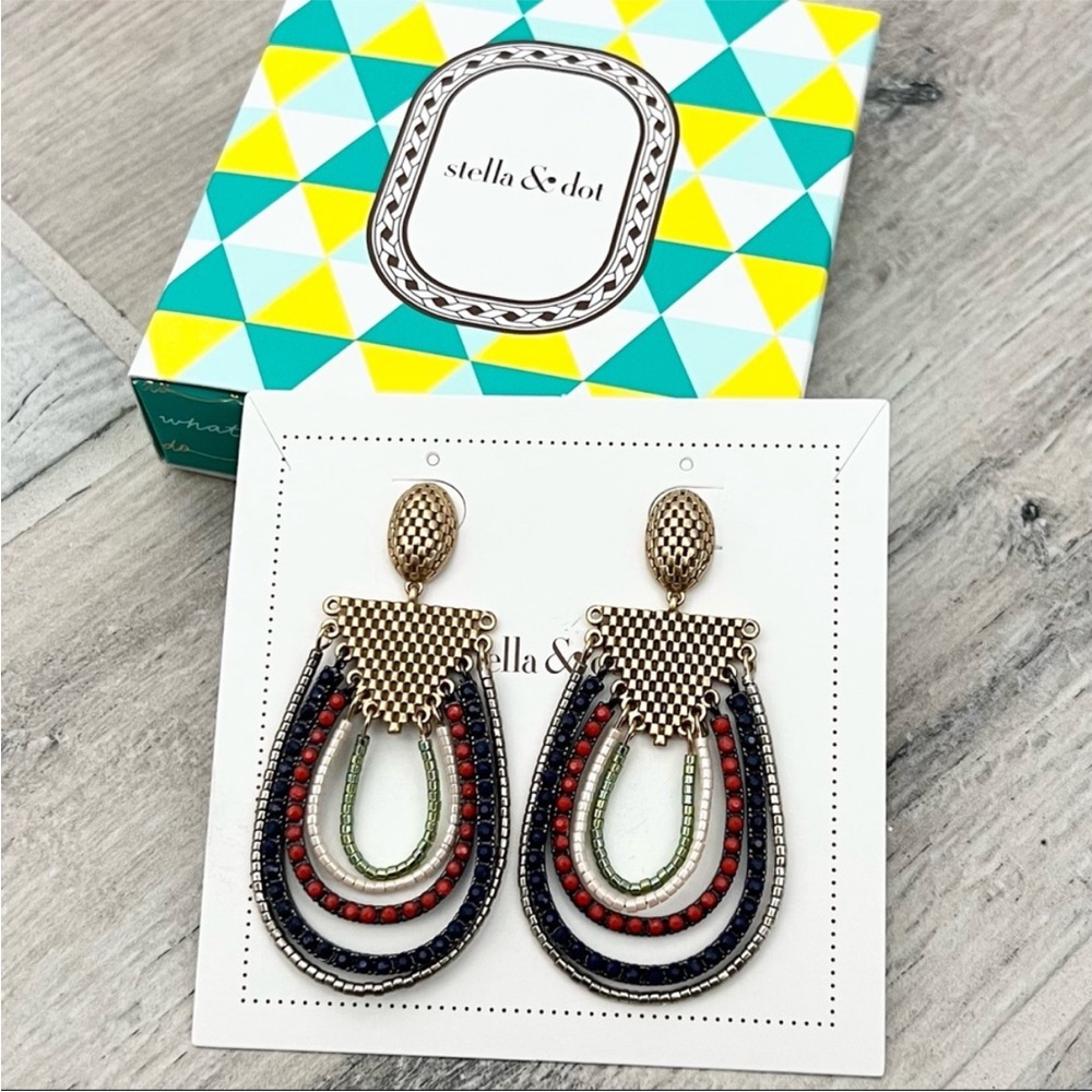 Stella & Dot Novak Statement Chandelier Earrings